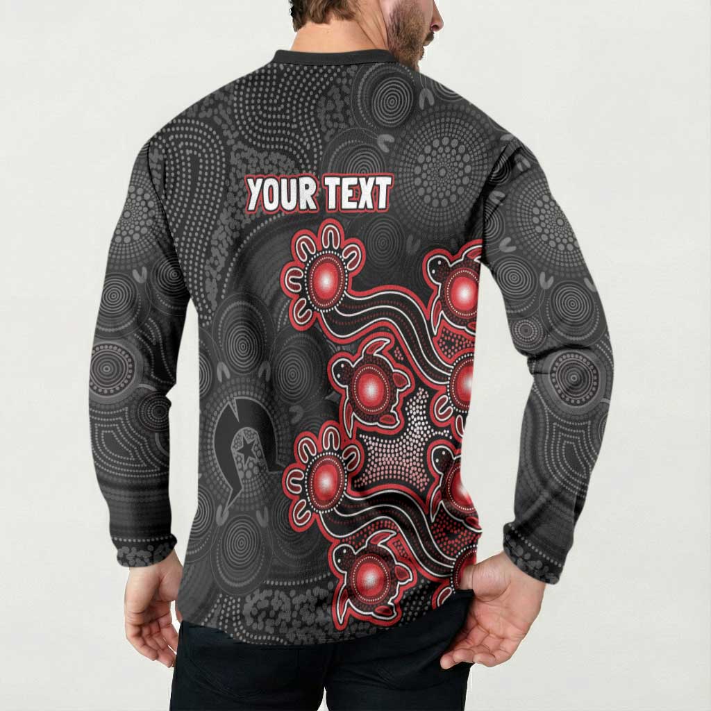 Personalised Melbourne Renegades NAIDOC Week 2026 Button Sweatshirt Sea Turtles Aboriginal Art