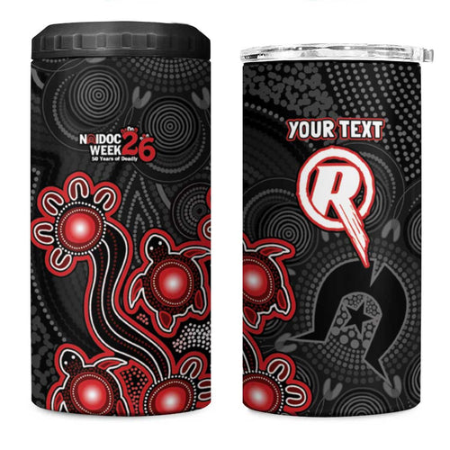 Personalised Melbourne Renegades NAIDOC Week 2026 4 in 1 Can Cooler Tumbler Sea Turtles Aboriginal Art
