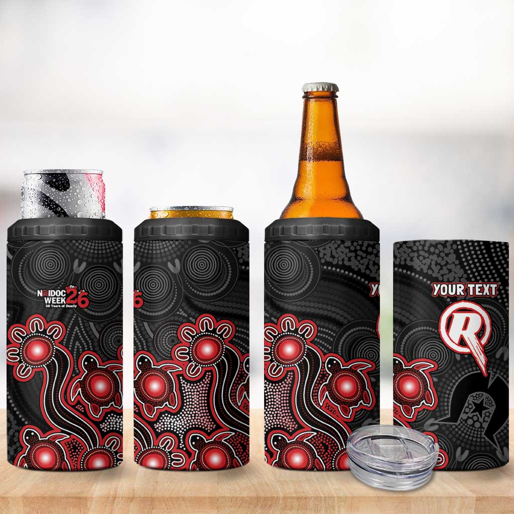 Personalised Melbourne Renegades NAIDOC Week 2026 4 in 1 Can Cooler Tumbler Sea Turtles Aboriginal Art