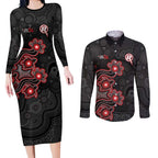 Personalised Melbourne Renegades NAIDOC Week 2026 Couples Matching Long Sleeve Bodycon Dress and Long Sleeve Button Shirt Sea Turtles Aboriginal Art