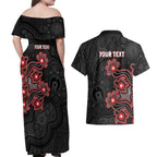 Personalised Melbourne Renegades NAIDOC Week 2026 Couples Matching Off Shoulder Maxi Dress and Hawaiian Shirt Sea Turtles Aboriginal Art