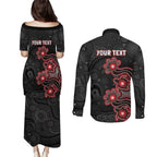Personalised Melbourne Renegades NAIDOC Week 2026 Couples Matching Puletasi and Long Sleeve Button Shirt Sea Turtles Aboriginal Art