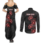 Personalised Melbourne Renegades NAIDOC Week 2026 Couples Matching Summer Maxi Dress and Long Sleeve Button Shirt Sea Turtles Aboriginal Art