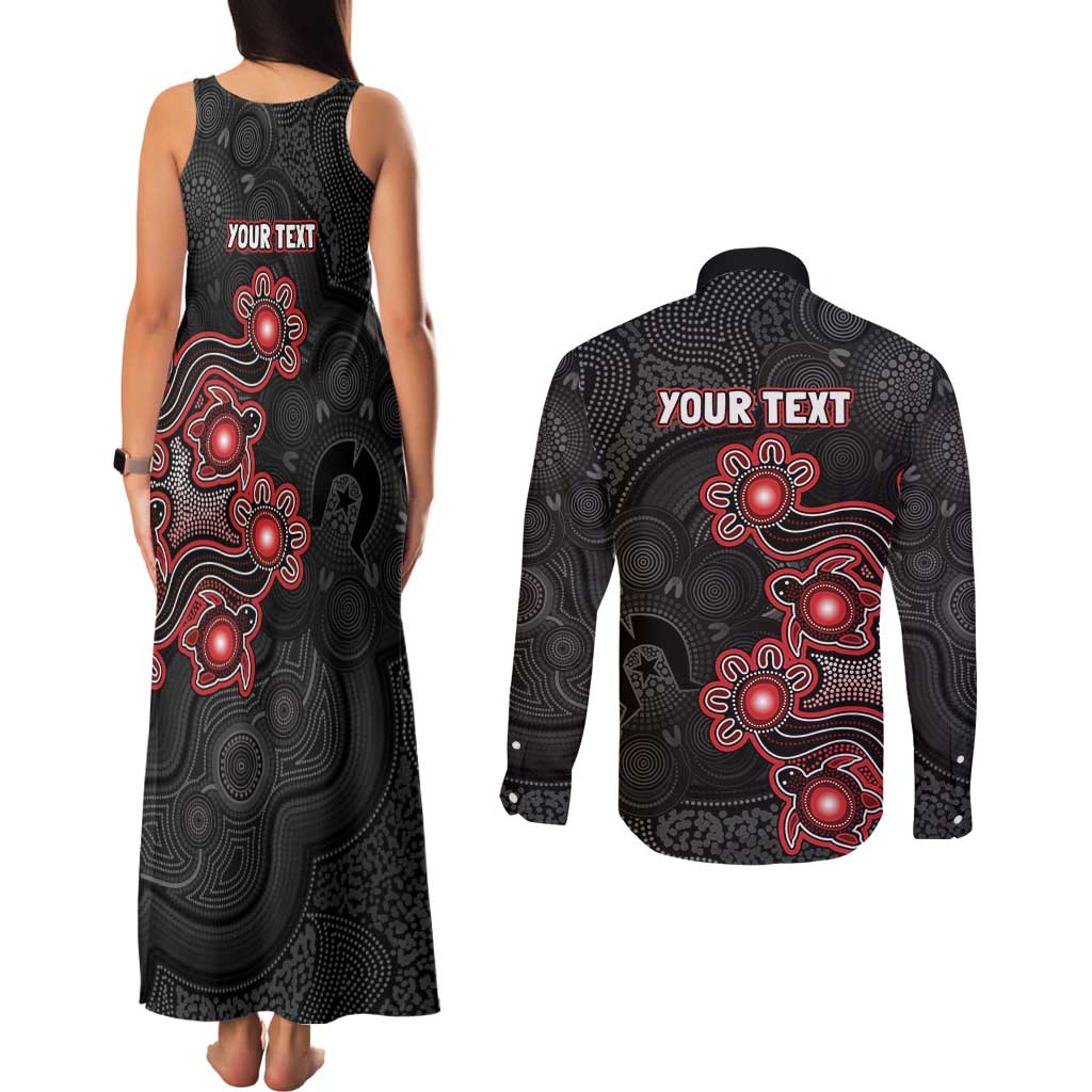 Personalised Melbourne Renegades NAIDOC Week 2026 Couples Matching Tank Maxi Dress and Long Sleeve Button Shirt Sea Turtles Aboriginal Art