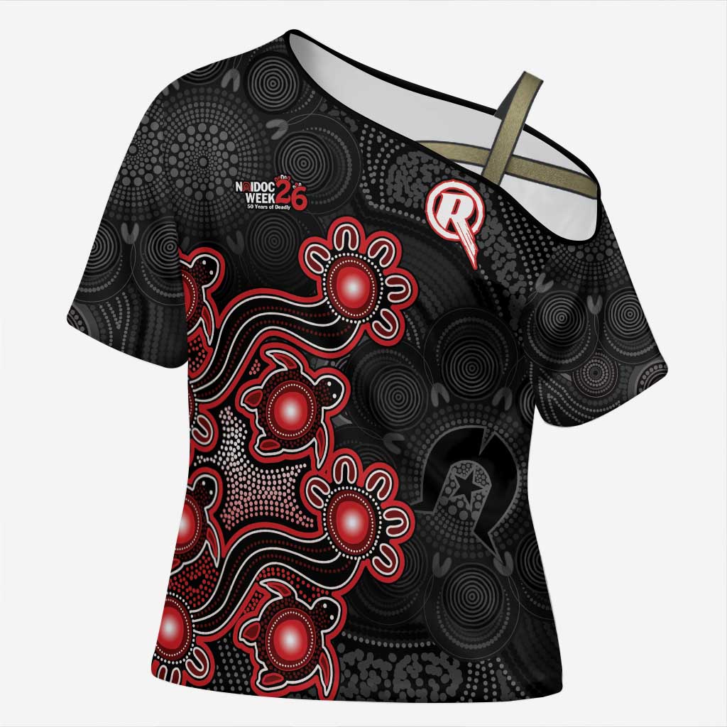 Personalised Melbourne Renegades NAIDOC Week 2026 Cross Shoulder Shirt Sea Turtles Aboriginal Art