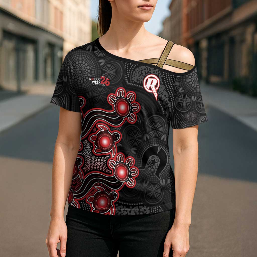 Personalised Melbourne Renegades NAIDOC Week 2026 Cross Shoulder Shirt Sea Turtles Aboriginal Art
