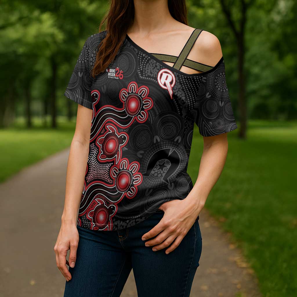 Personalised Melbourne Renegades NAIDOC Week 2026 Cross Shoulder Shirt Sea Turtles Aboriginal Art