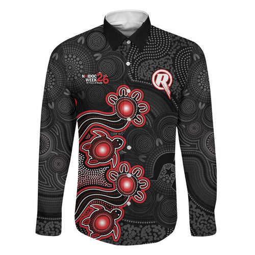 Personalised Melbourne Renegades NAIDOC Week 2026 Family Matching Short Sleeve Bodycon Dress and Hawaiian Shirt Sea Turtles Aboriginal Art
