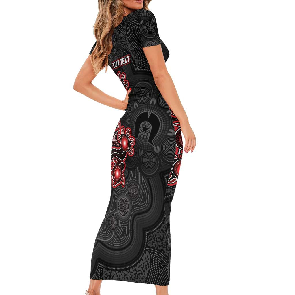 Personalised Melbourne Renegades NAIDOC Week 2026 Family Matching Short Sleeve Bodycon Dress and Hawaiian Shirt Sea Turtles Aboriginal Art