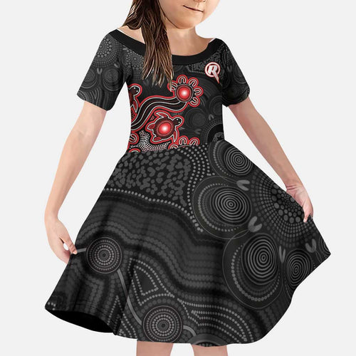 Personalised Melbourne Renegades NAIDOC Week 2026 Family Matching Summer Maxi Dress and Hawaiian Shirt Sea Turtles Aboriginal Art