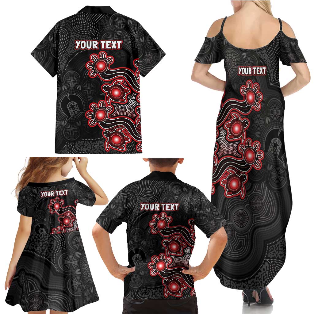 Personalised Melbourne Renegades NAIDOC Week 2026 Family Matching Summer Maxi Dress and Hawaiian Shirt Sea Turtles Aboriginal Art