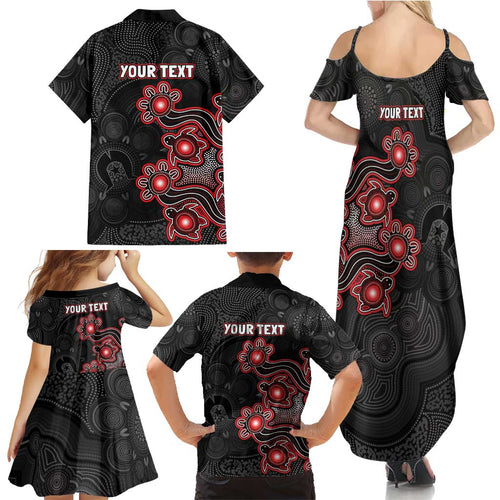 Personalised Melbourne Renegades NAIDOC Week 2026 Family Matching Summer Maxi Dress and Hawaiian Shirt Sea Turtles Aboriginal Art