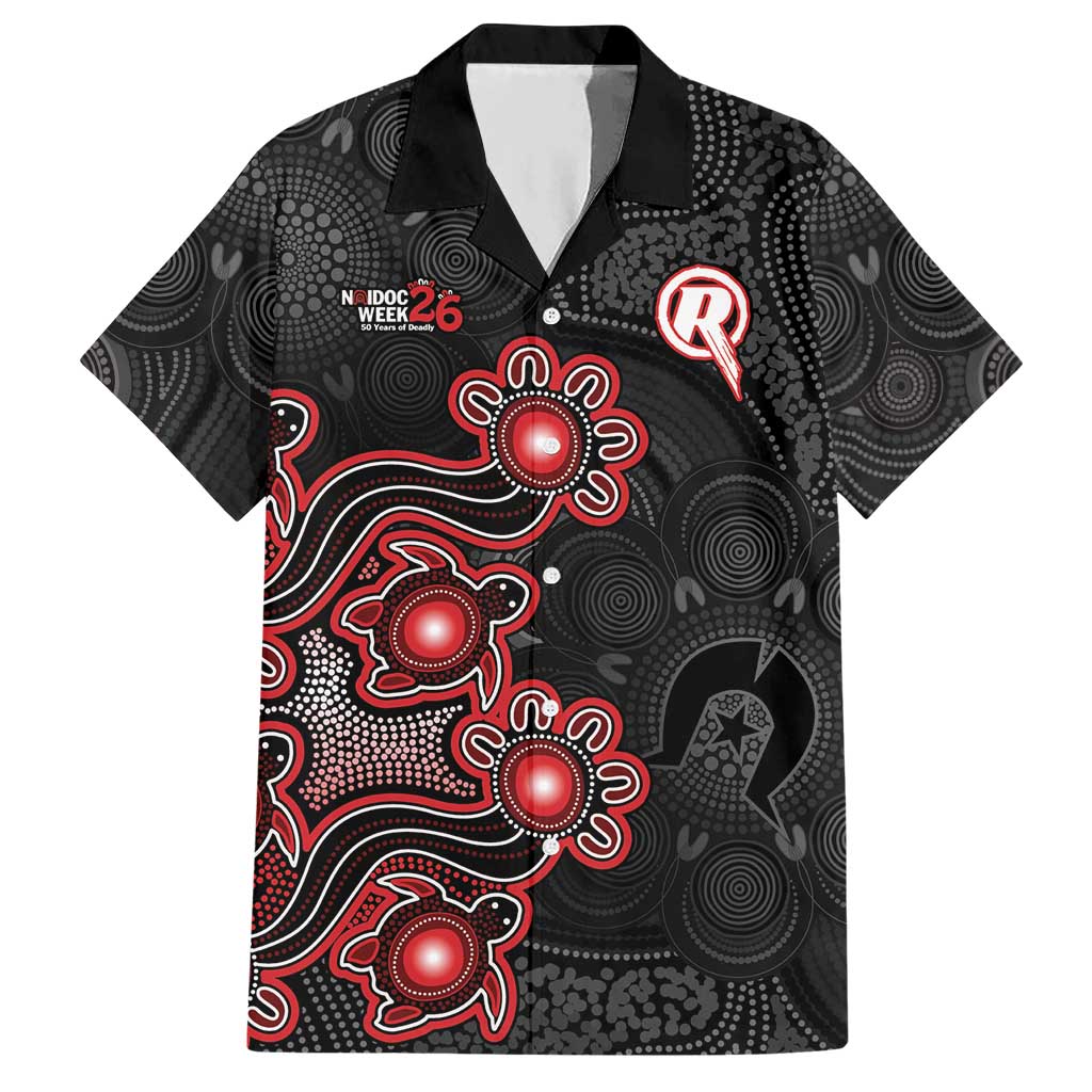 Personalised Melbourne Renegades NAIDOC Week 2026 Hawaiian Shirt Sea Turtles Aboriginal Art