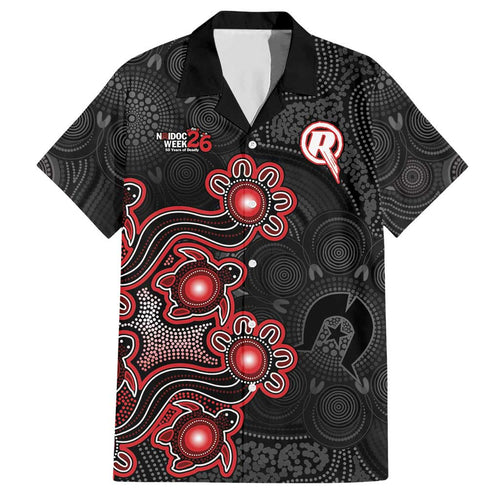 Personalised Melbourne Renegades NAIDOC Week 2026 Hawaiian Shirt Sea Turtles Aboriginal Art