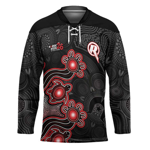 Personalised Melbourne Renegades NAIDOC Week 2026 Hockey Jersey Sea Turtles Aboriginal Art