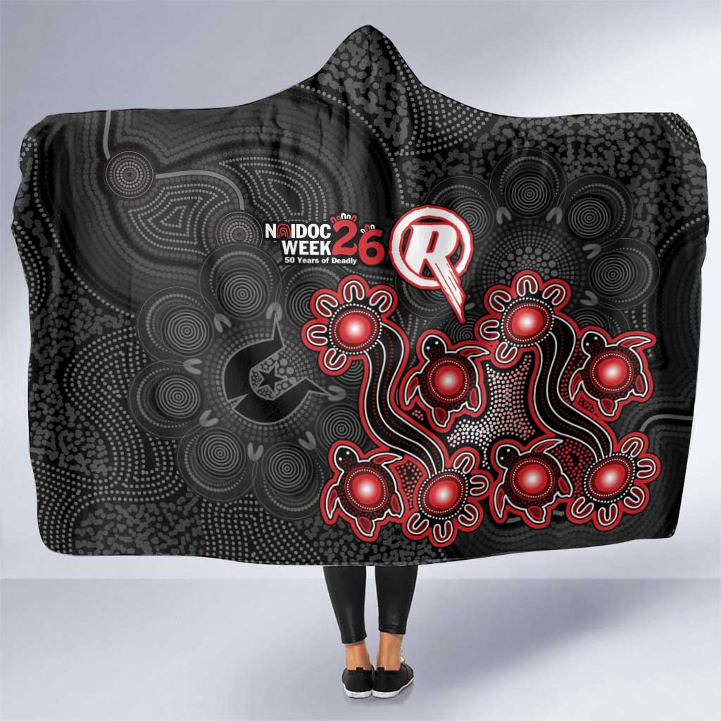 Melbourne Renegades NAIDOC Week 2026 Hooded Blanket Sea Turtles Aboriginal Art