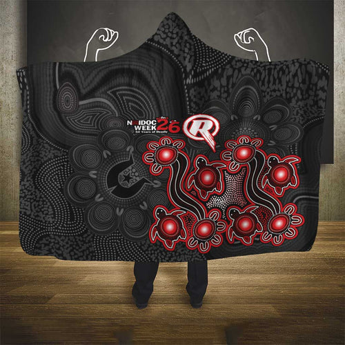 Melbourne Renegades NAIDOC Week 2026 Hooded Blanket Sea Turtles Aboriginal Art