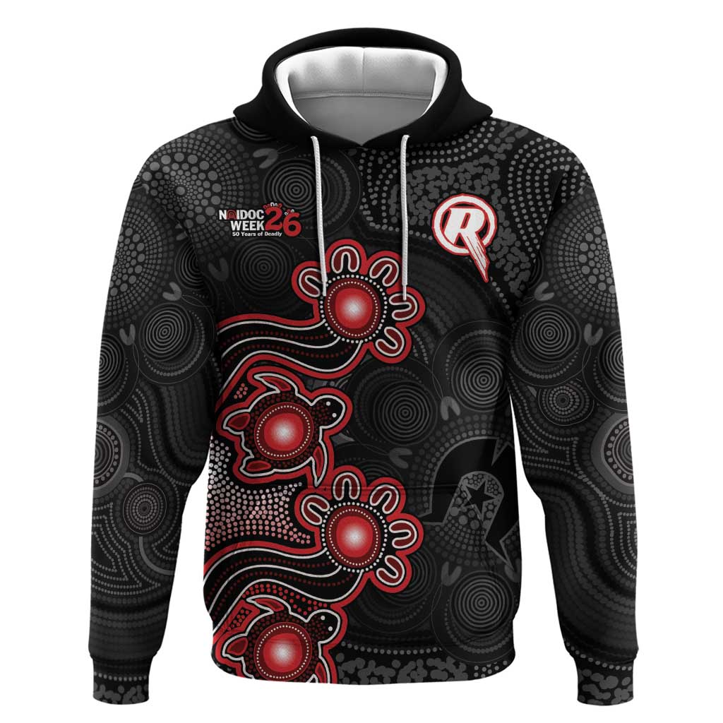 Personalised Melbourne Renegades NAIDOC Week 2026 Hoodie Sea Turtles Aboriginal Art