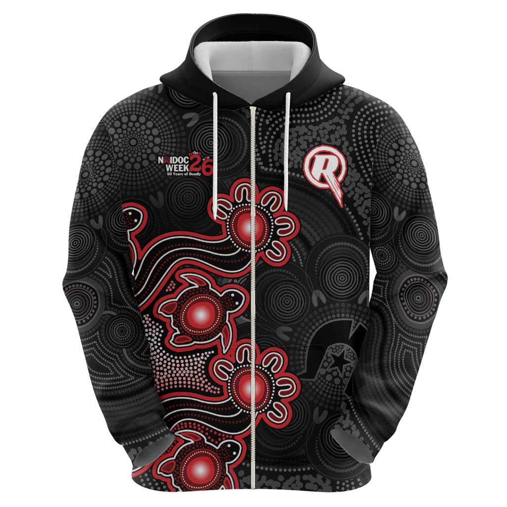 Personalised Melbourne Renegades NAIDOC Week 2026 Hoodie Sea Turtles Aboriginal Art