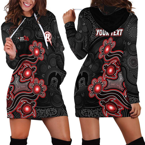 Personalised Melbourne Renegades NAIDOC Week 2026 Hoodie Dress Sea Turtles Aboriginal Art