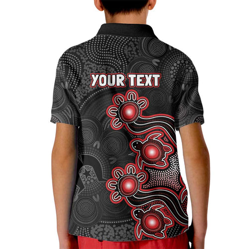 Personalised Melbourne Renegades NAIDOC Week 2026 Kid Polo Shirt Sea Turtles Aboriginal Art