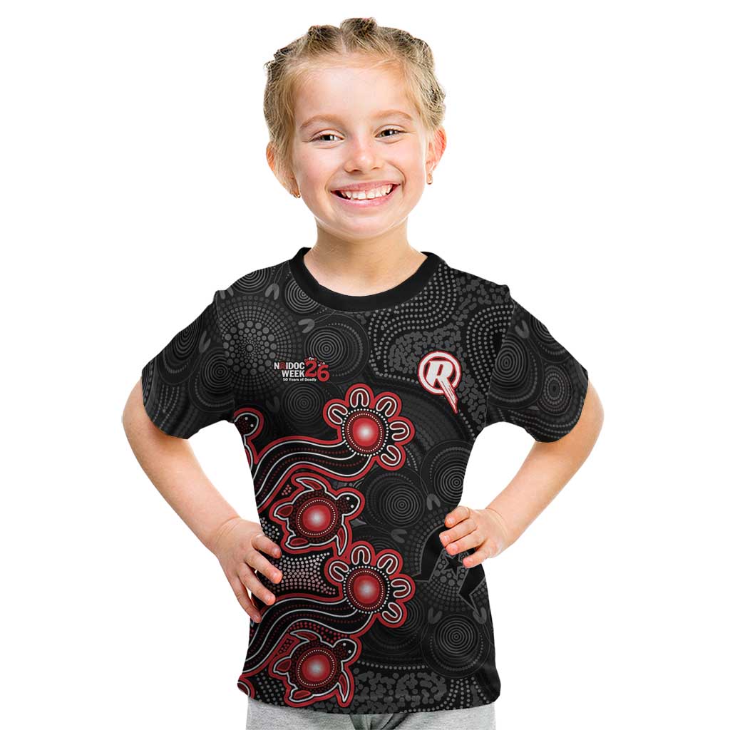 Personalised Melbourne Renegades NAIDOC Week 2026 Kid T Shirt Sea Turtles Aboriginal Art
