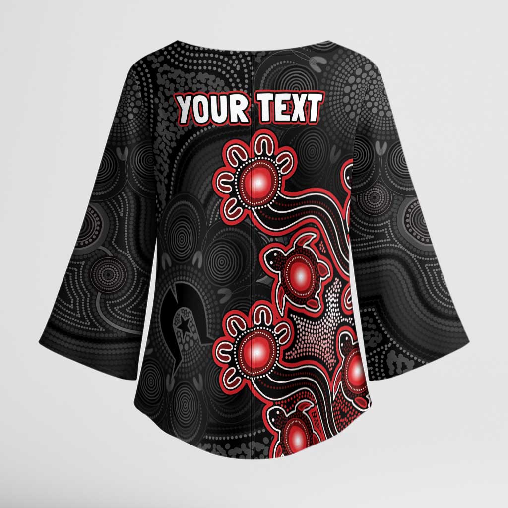 Personalised Melbourne Renegades NAIDOC Week 2026 Kimono Sleeve Blouse Sea Turtles Aboriginal Art