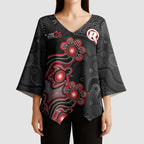 Personalised Melbourne Renegades NAIDOC Week 2026 Kimono Sleeve Blouse Sea Turtles Aboriginal Art