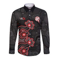 Personalised Melbourne Renegades NAIDOC Week 2026 Long Sleeve Button Shirt Sea Turtles Aboriginal Art