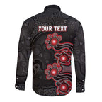 Personalised Melbourne Renegades NAIDOC Week 2026 Long Sleeve Button Shirt Sea Turtles Aboriginal Art
