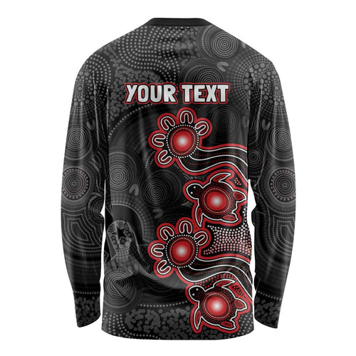Personalised Melbourne Renegades NAIDOC Week 2026 Long Sleeve Shirt Sea Turtles Aboriginal Art