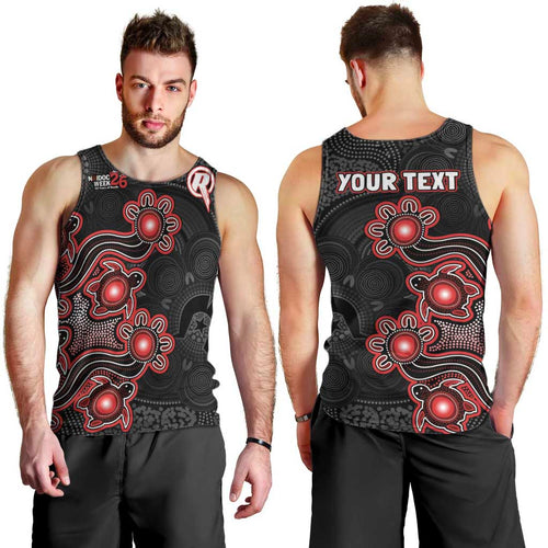 Personalised Melbourne Renegades NAIDOC Week 2026 Men Tank Top Sea Turtles Aboriginal Art