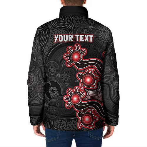 Personalised Melbourne Renegades NAIDOC Week 2026 Padded Jacket Sea Turtles Aboriginal Art