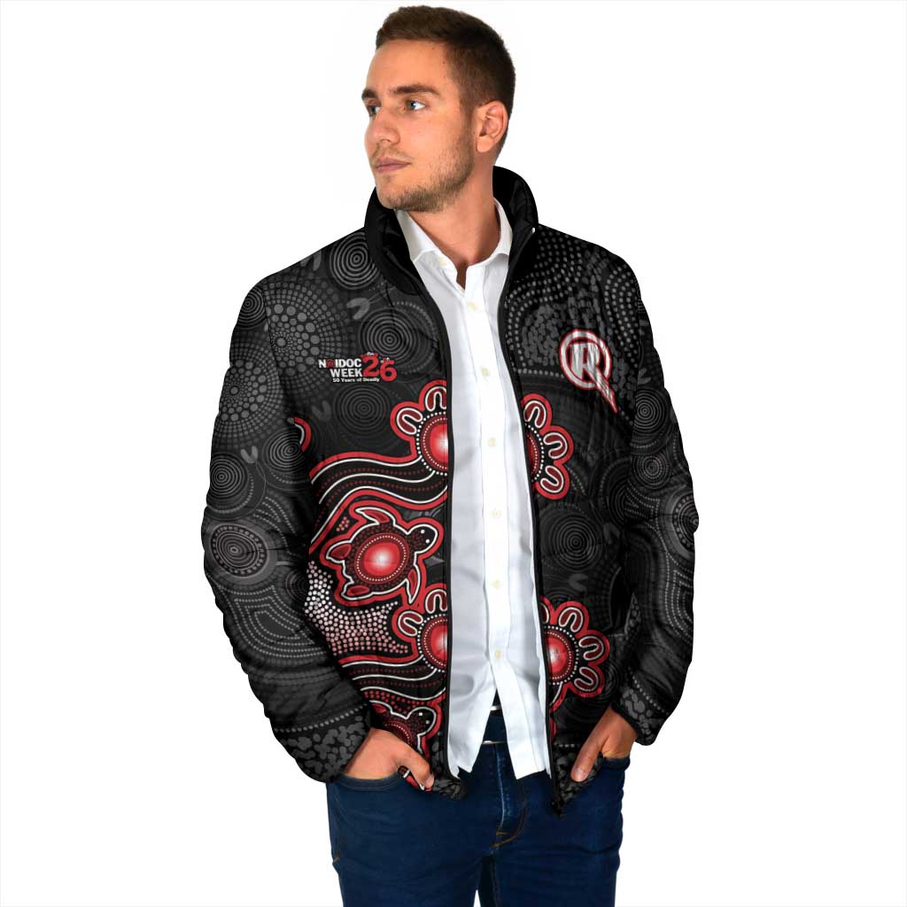 Personalised Melbourne Renegades NAIDOC Week 2026 Padded Jacket Sea Turtles Aboriginal Art
