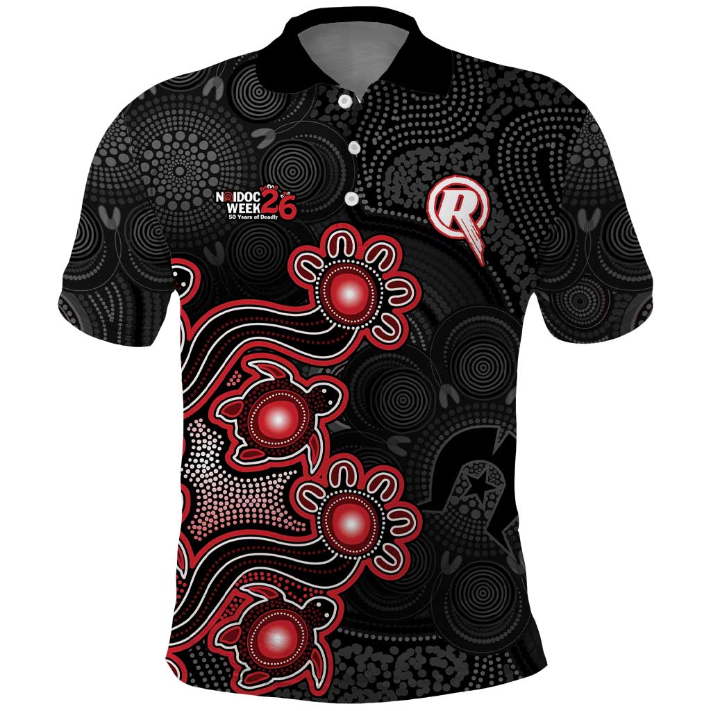 Personalised Melbourne Renegades NAIDOC Week 2026 Polo Shirt Sea Turtles Aboriginal Art