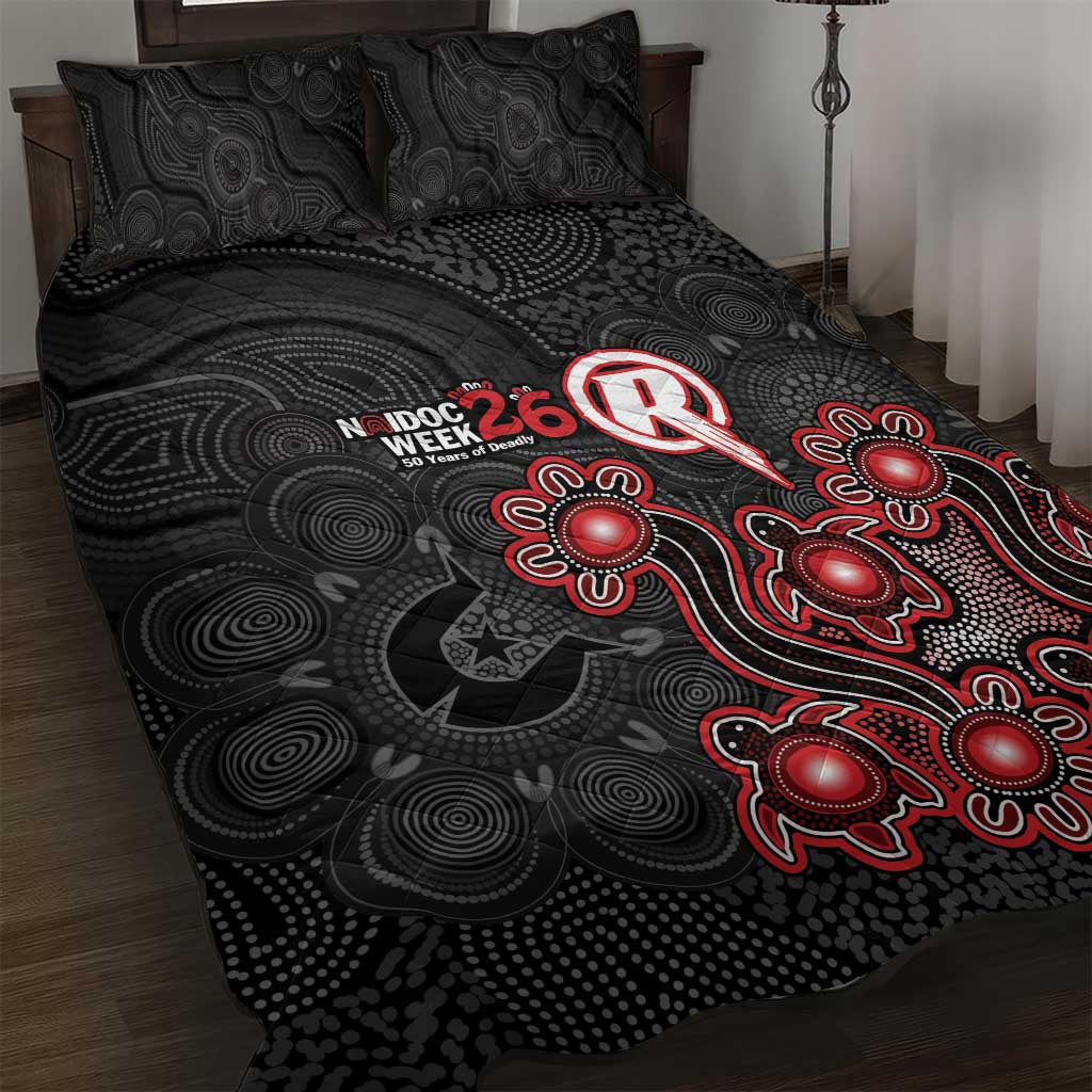 Melbourne Renegades NAIDOC Week 2026 Quilt Bed Set Sea Turtles Aboriginal Art