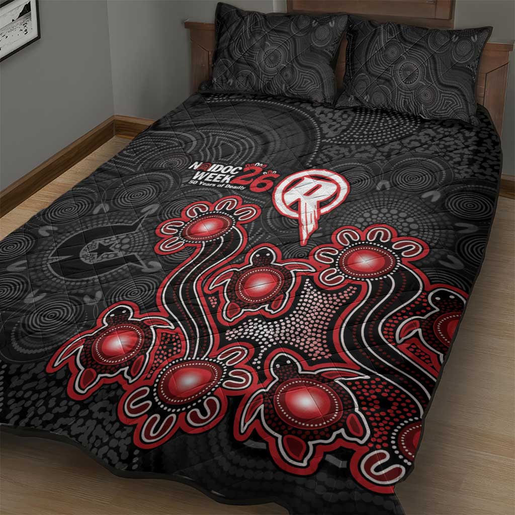 Melbourne Renegades NAIDOC Week 2026 Quilt Bed Set Sea Turtles Aboriginal Art