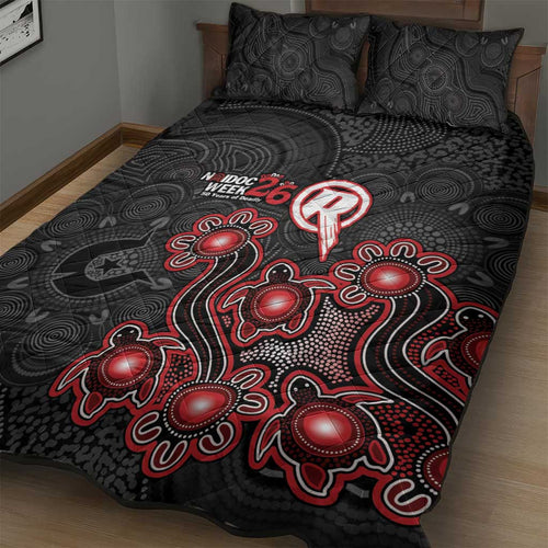 Melbourne Renegades NAIDOC Week 2026 Quilt Bed Set Sea Turtles Aboriginal Art