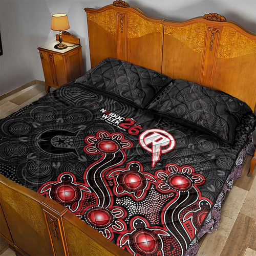 Melbourne Renegades NAIDOC Week 2026 Quilt Bed Set Sea Turtles Aboriginal Art
