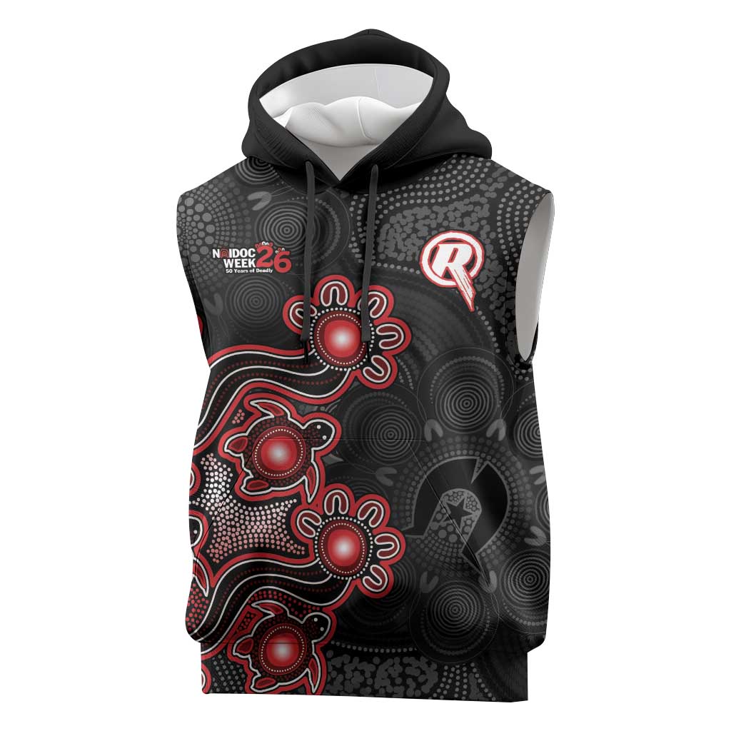 Personalised Melbourne Renegades NAIDOC Week 2026 Sleeveless Hoodie Sea Turtles Aboriginal Art