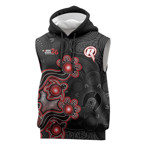 Personalised Melbourne Renegades NAIDOC Week 2026 Sleeveless Hoodie Sea Turtles Aboriginal Art