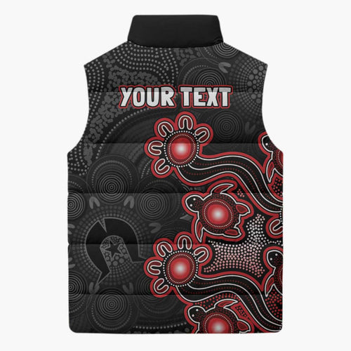 Personalised Melbourne Renegades NAIDOC Week 2026 Sleeveless Puffer Jacket Sea Turtles Aboriginal Art