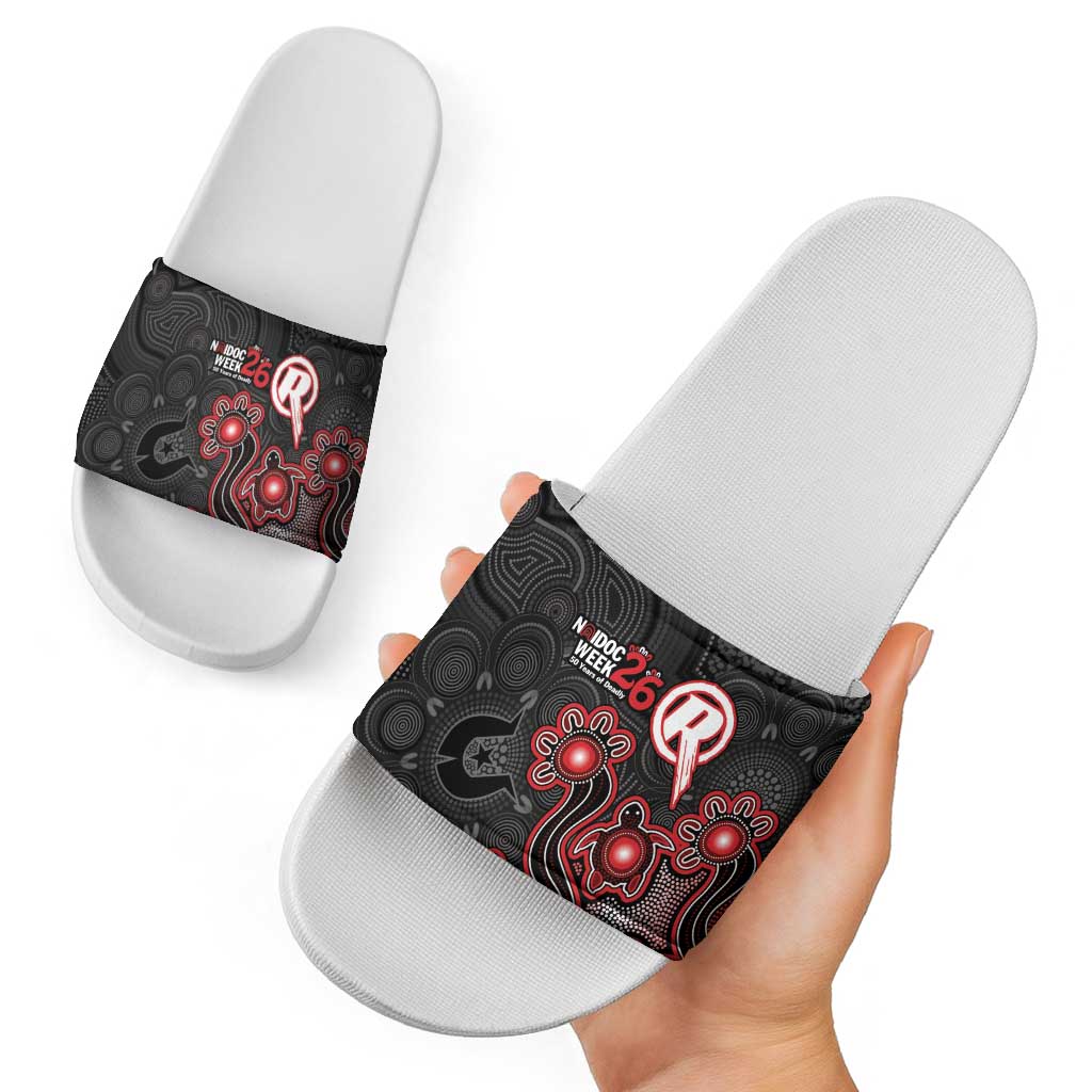 Melbourne Renegades NAIDOC Week 2026 Slide Sandals Sea Turtles Aboriginal Art