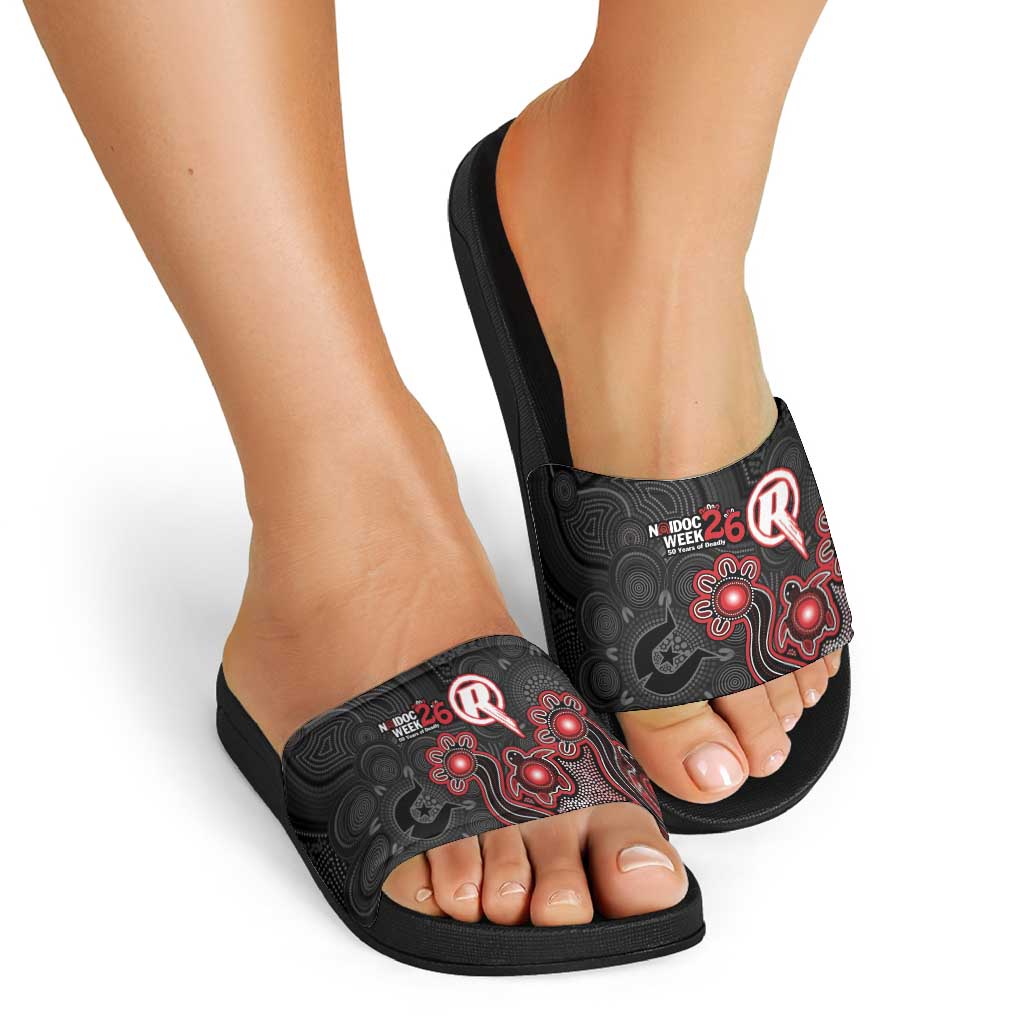 Melbourne Renegades NAIDOC Week 2026 Slide Sandals Sea Turtles Aboriginal Art