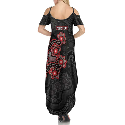 Personalised Melbourne Renegades NAIDOC Week 2026 Summer Maxi Dress Sea Turtles Aboriginal Art