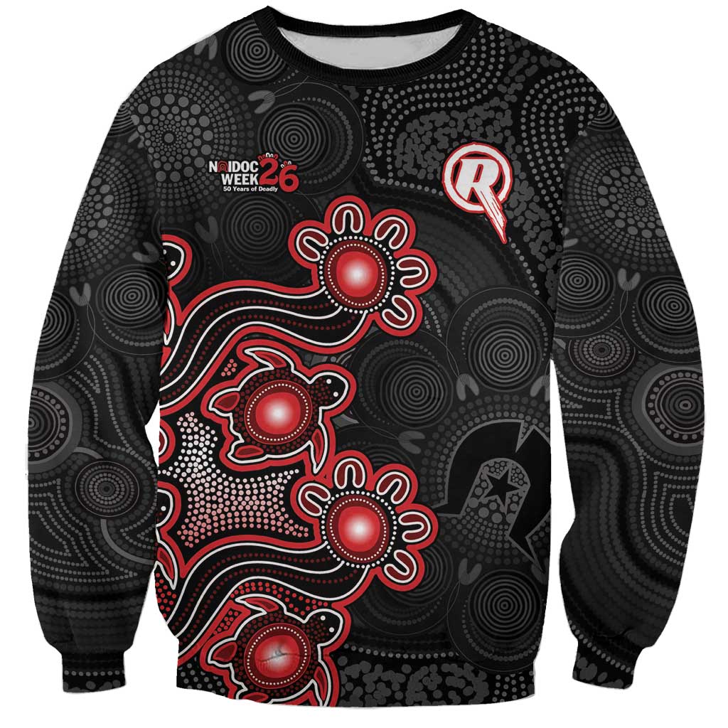 Personalised Melbourne Renegades NAIDOC Week 2026 Sweatshirt Sea Turtles Aboriginal Art
