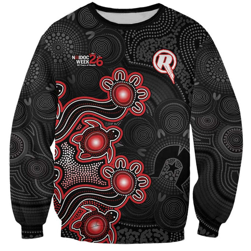 Personalised Melbourne Renegades NAIDOC Week 2026 Sweatshirt Sea Turtles Aboriginal Art