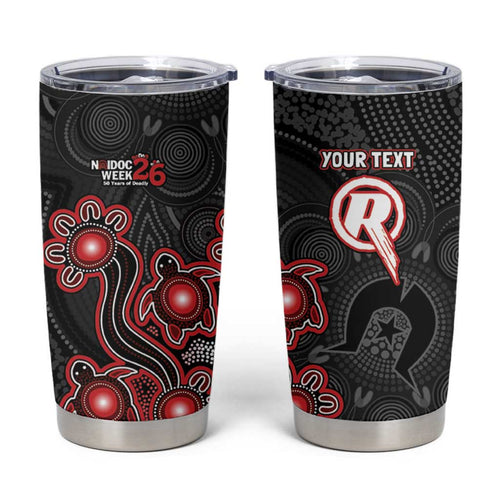 Personalised Melbourne Renegades NAIDOC Week 2026 Tumbler Cup Sea Turtles Aboriginal Art