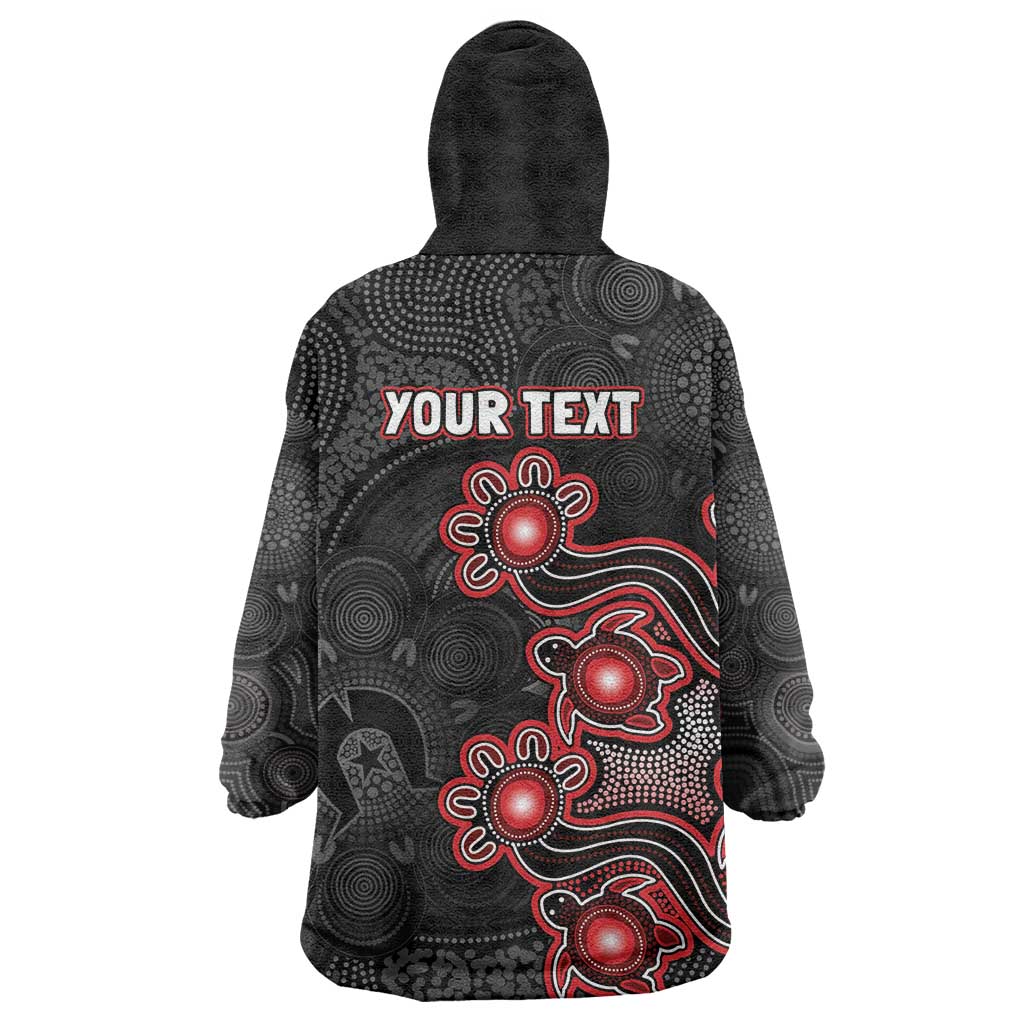 Personalised Melbourne Renegades NAIDOC Week 2026 Wearable Blanket Hoodie Sea Turtles Aboriginal Art
