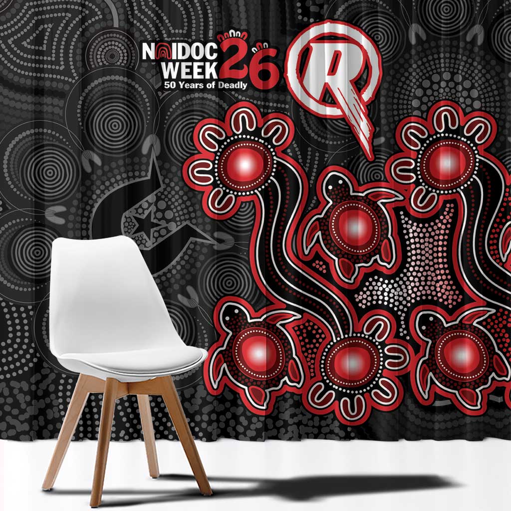 Melbourne Renegades NAIDOC Week 2026 Window Curtain Sea Turtles Aboriginal Art